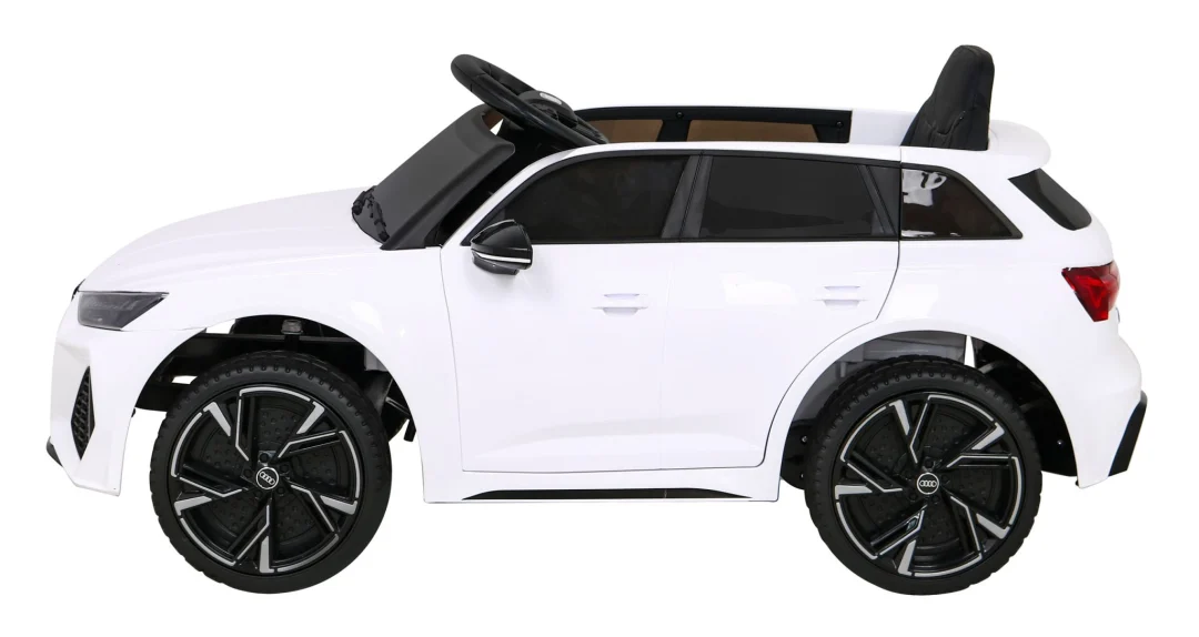 Audi RS 6 električni automobil za djecu bijeli + daljinski upravljač + EVA kotači + spori, bijela_4