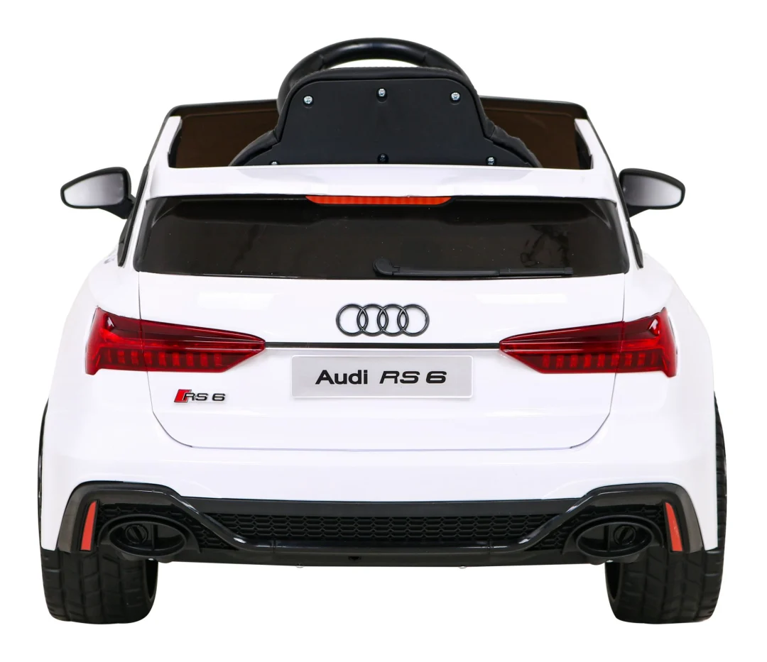 Audi RS 6 električni automobil za djecu bijeli + daljinski upravljač + EVA kotači + spori, bijela_6