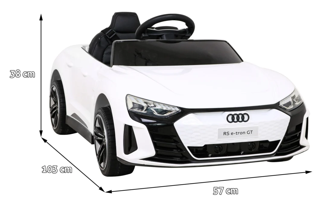 Audi RS E-Tron GT na baterije bijeli + daljinski upravljač + 4x4 pogon + MP3 radio + LED, bijela_2