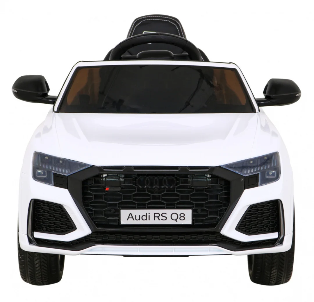 Audi RS Q8 Automobil na baterije bijeli + Daljinski upravljač + Sporo paljenje + EVA + LED, bijela_3