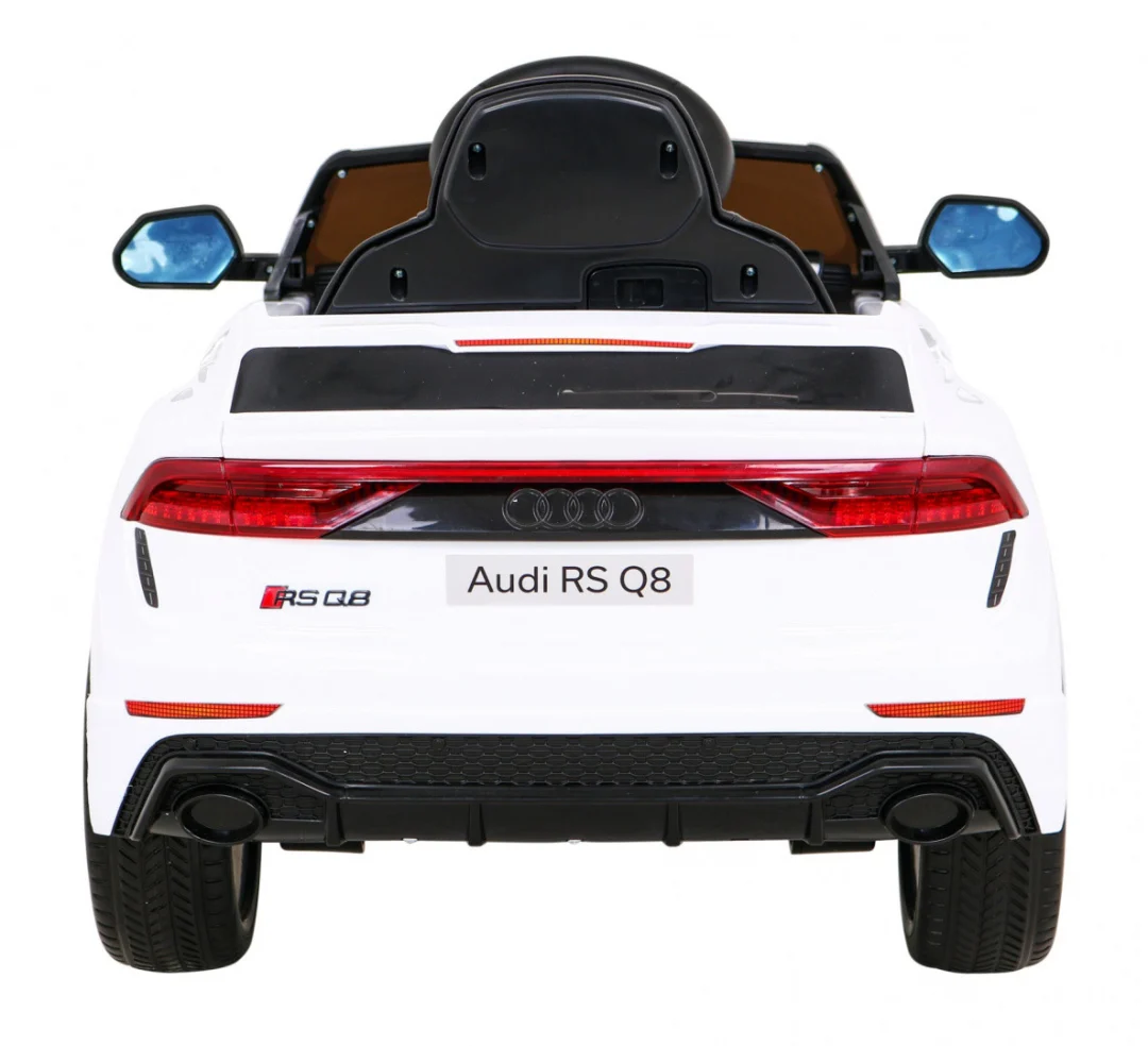 Audi RS Q8 Automobil na baterije bijeli + Daljinski upravljač + Sporo paljenje + EVA + LED, bijela_6