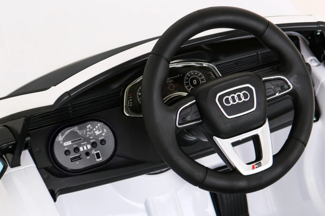 Audi RS Q8 Automobil na baterije bijeli + Daljinski upravljač + Sporo paljenje + EVA + LED, bijela_7