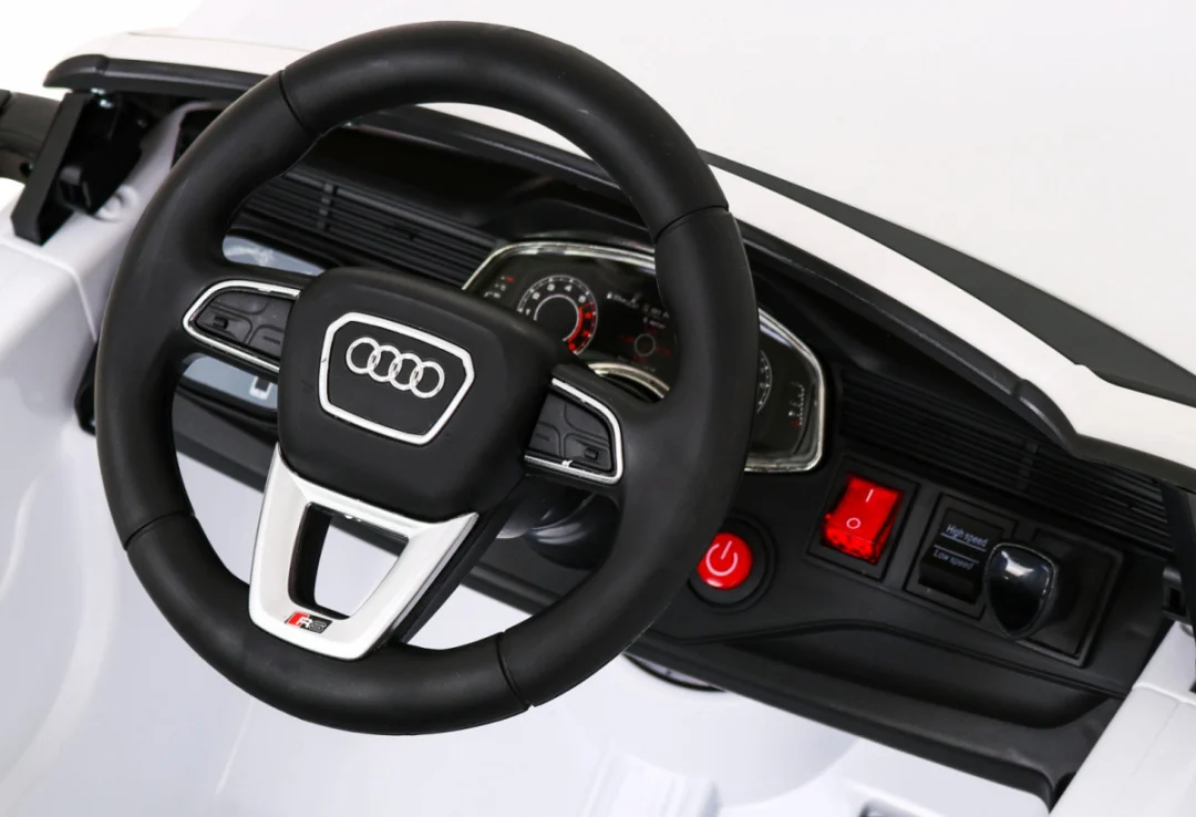 Audi RS Q8 Automobil na baterije bijeli + Daljinski upravljač + Sporo paljenje + EVA + LED, bijela_8