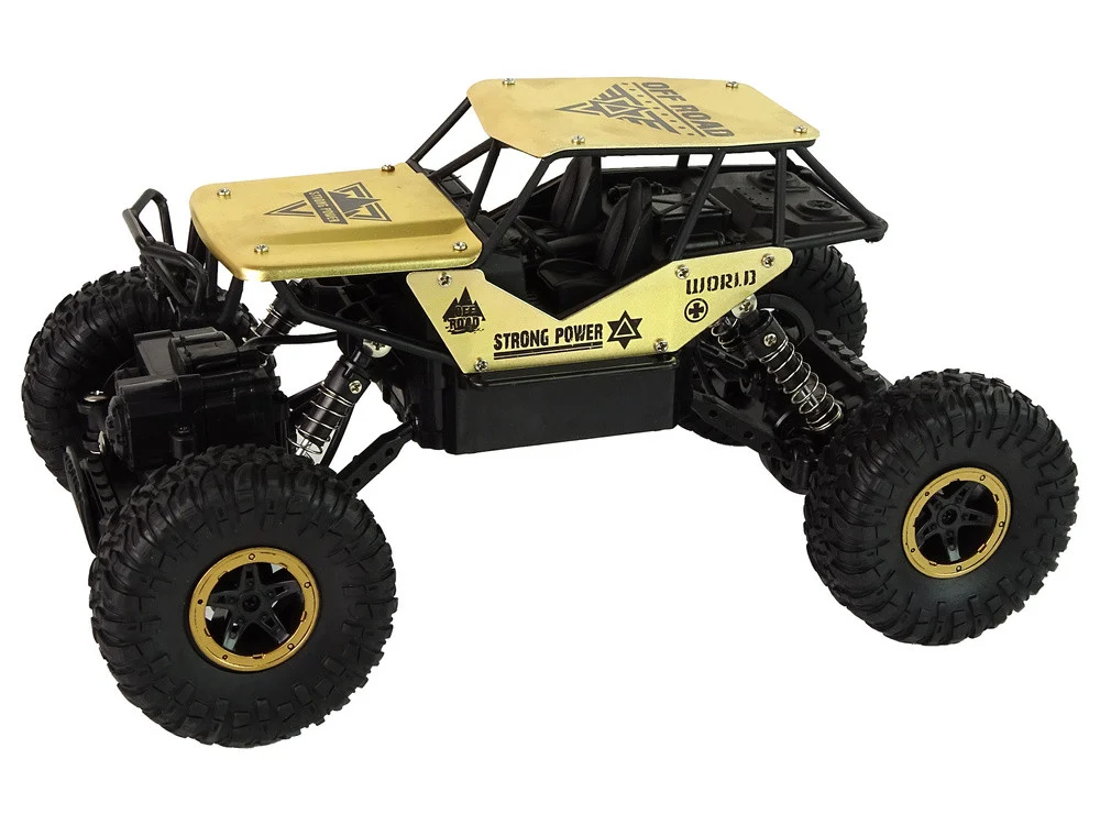Auto RC visoki kotači 1:18 plastika crno-zlatni_2