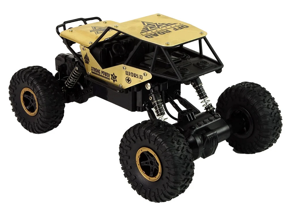Auto RC visoki kotači 1:18 plastika crno-zlatni_3