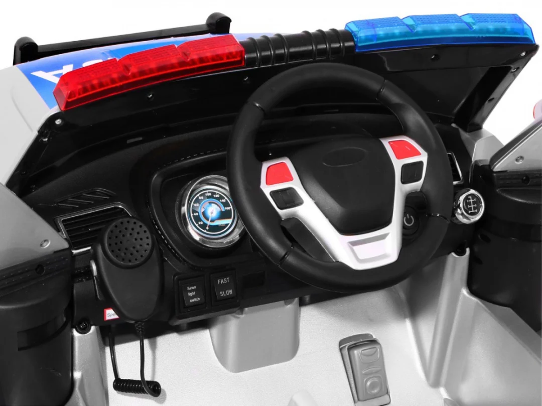 Auto SUV policijski na baterije za djecu + sirene + svjetla + megafon + daljinski upravljač_12