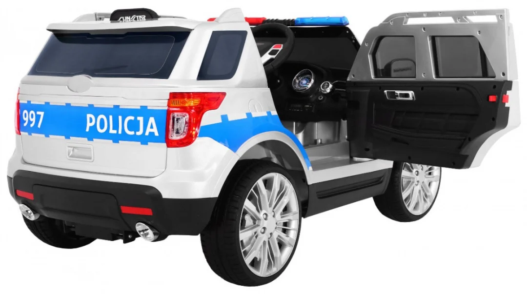 Auto SUV policijski na baterije za djecu + sirene + svjetla + megafon + daljinski upravljač_2
