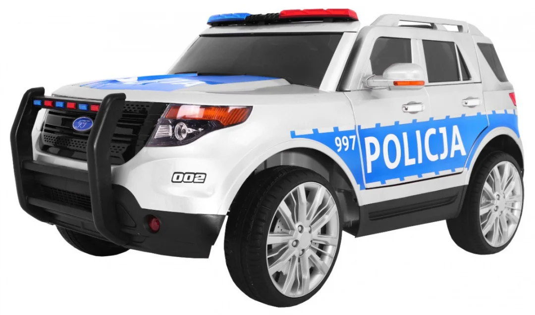 Auto SUV policijski na baterije za djecu + sirene + svjetla + megafon + daljinski upravljač_3