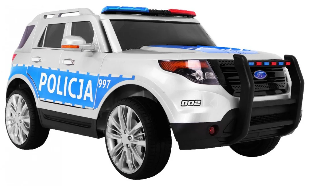 Auto SUV policijski na baterije za djecu + sirene + svjetla + megafon + daljinski upravljač_4