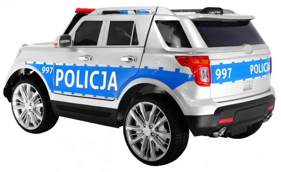 Auto SUV policijski na baterije za djecu + sirene + svjetla + megafon + daljinski upravljač_6