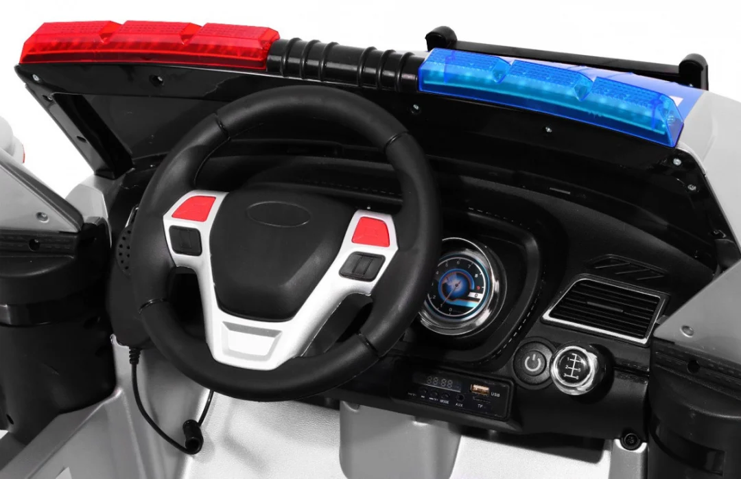 Auto SUV policijski na baterije za djecu + sirene + svjetla + megafon + daljinski upravljač_8