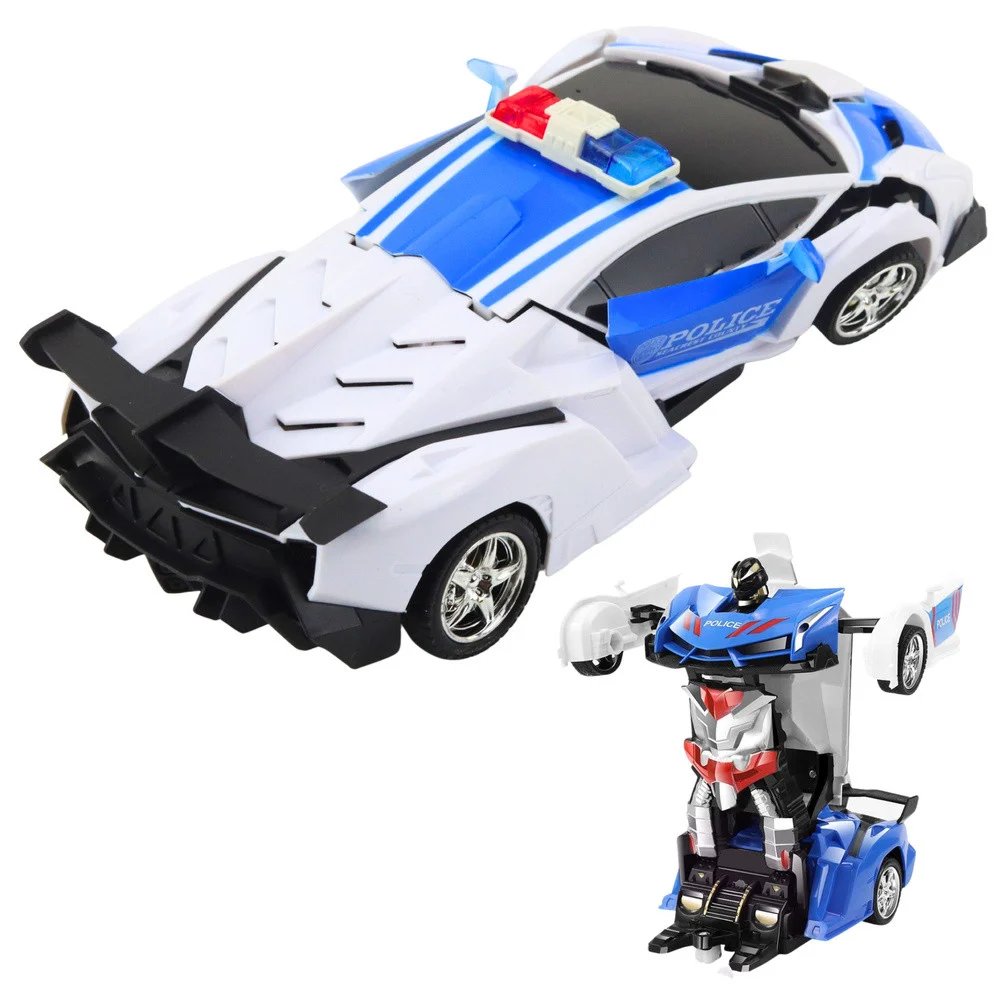 Auto robot 2u1 policijski automobil na daljinsko upravljanje RC 1:18_3
