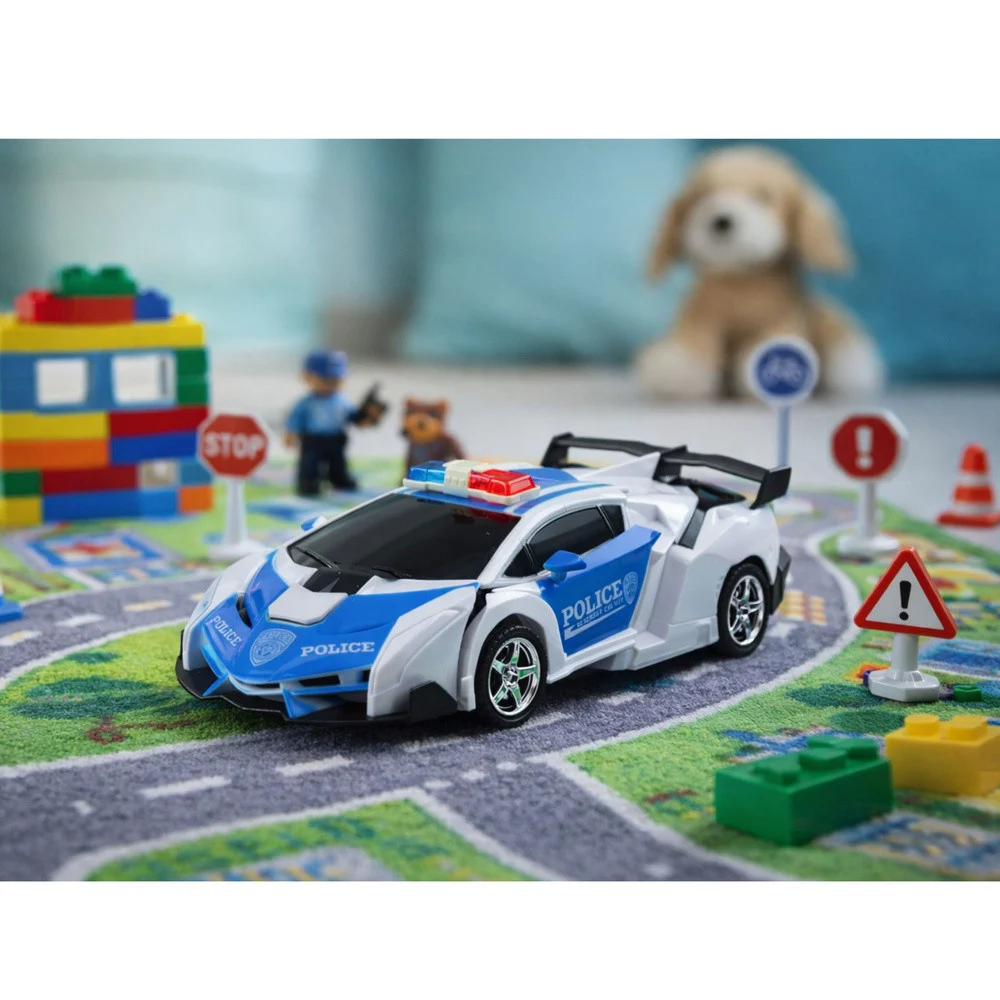 Auto robot 2u1 policijski automobil na daljinsko upravljanje RC 1:18_5