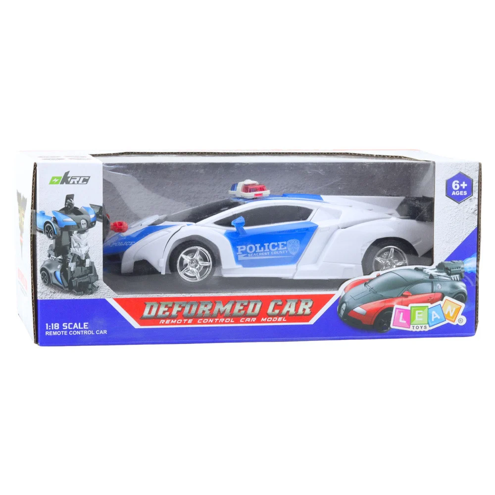 Auto robot 2u1 policijski automobil na daljinsko upravljanje RC 1:18_7