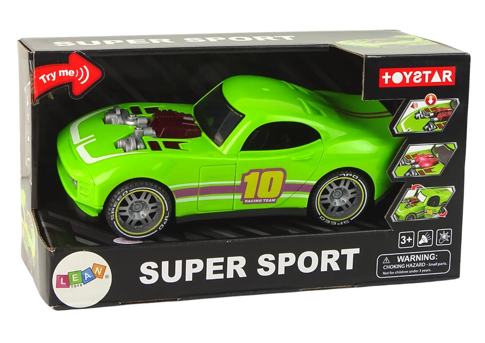 Automobil 1:14 Zeleni sportski automobil sa zvučnim svjetlima_4