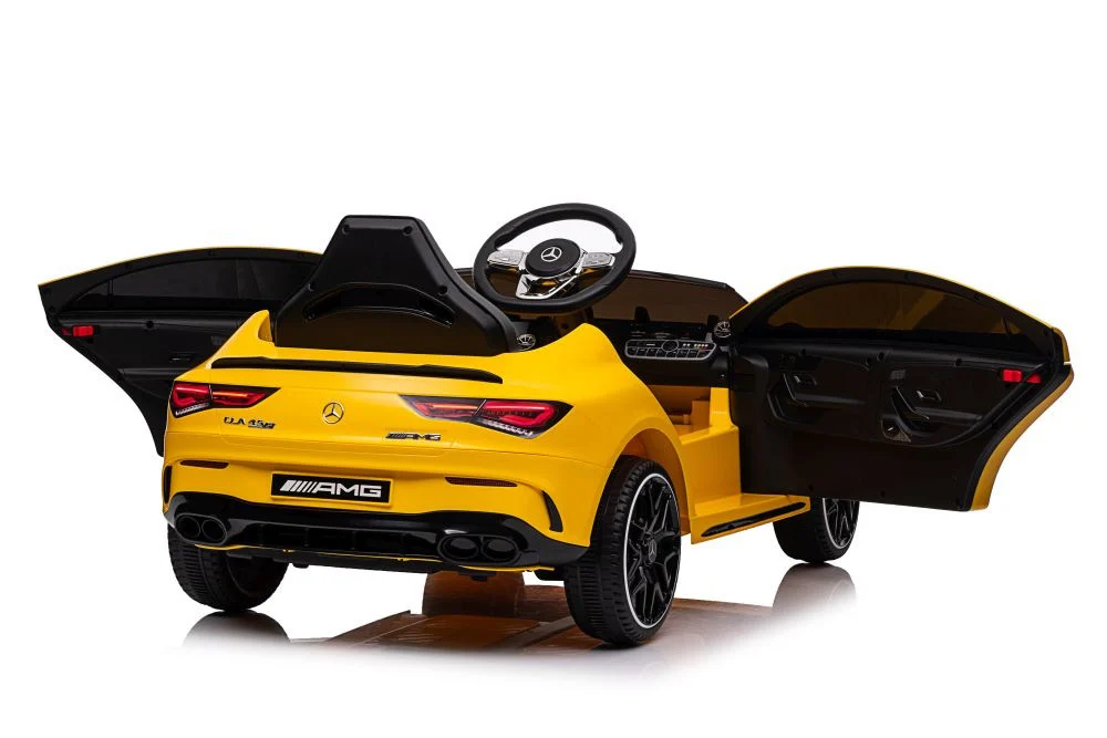 Automobil na baterije Mercedes CLA 45s AMG žuti 4x4 auto na akumulator_10