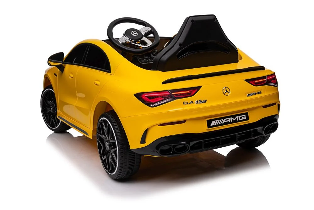 Automobil na baterije Mercedes CLA 45s AMG žuti 4x4 auto na akumulator_11
