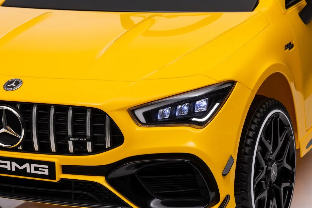 Automobil na baterije Mercedes CLA 45s AMG žuti 4x4 auto na akumulator_12