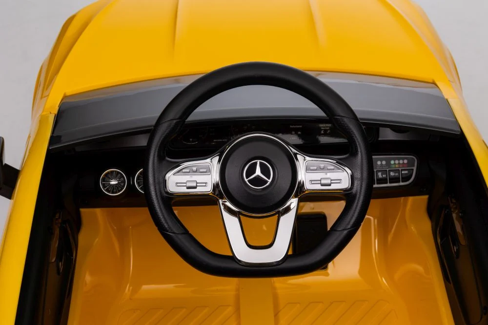 Automobil na baterije Mercedes CLA 45s AMG žuti 4x4 auto na akumulator_17