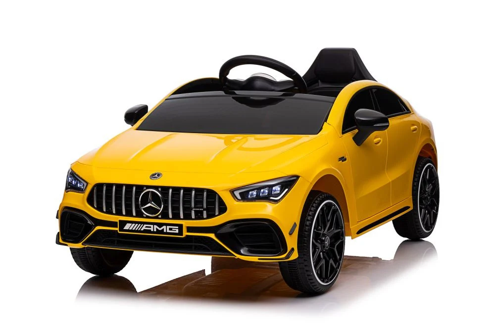 Automobil na baterije Mercedes CLA 45s AMG žuti 4x4 auto na akumulator_2
