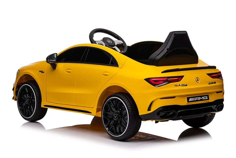 Automobil na baterije Mercedes CLA 45s AMG žuti 4x4 auto na akumulator_4