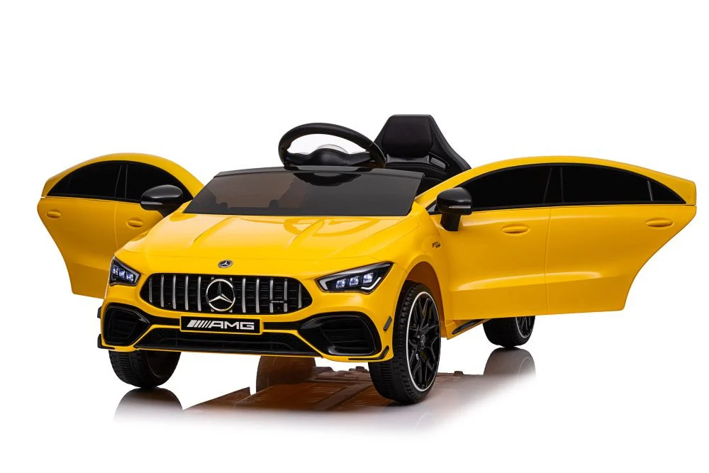 Automobil na baterije Mercedes CLA 45s AMG žuti 4x4 auto na akumulator_8