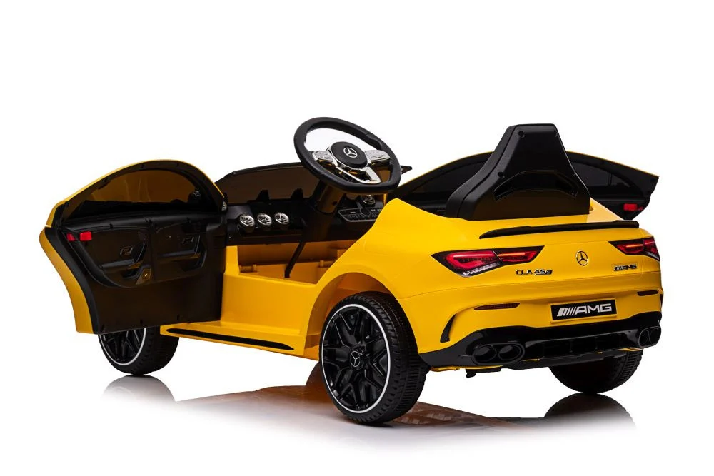 Automobil na baterije Mercedes CLA 45s AMG žuti 4x4 auto na akumulator_9