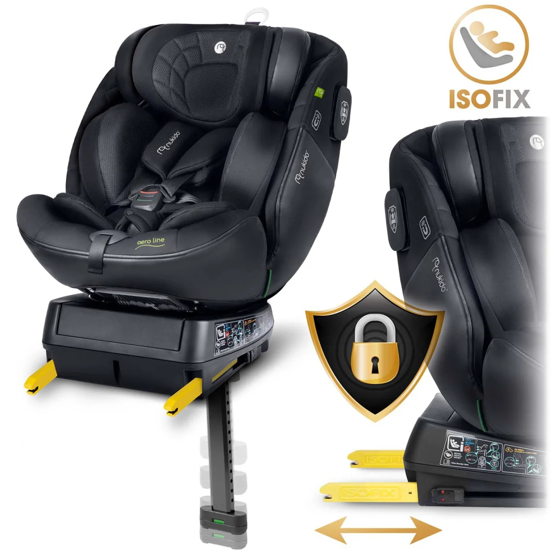 Autosjedalica Nukido Aero Line 0–36 kg, crna, ISOFIX_10