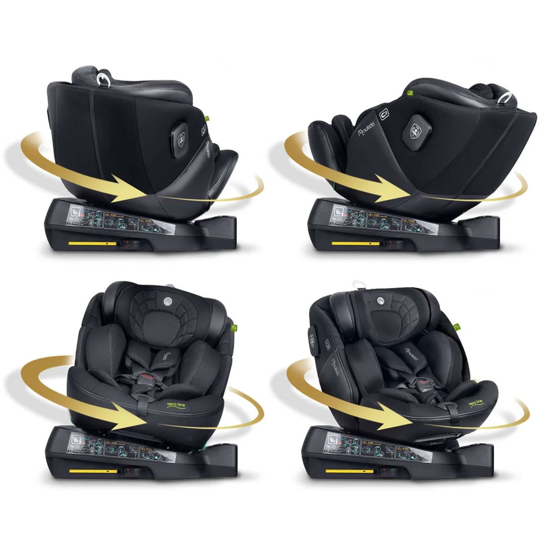 Autosjedalica Nukido Aero Line 0–36 kg, crna, ISOFIX_4