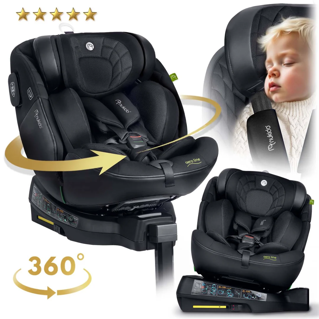 Autosjedalica Nukido Aero Line 0–36 kg, crna, ISOFIX_6