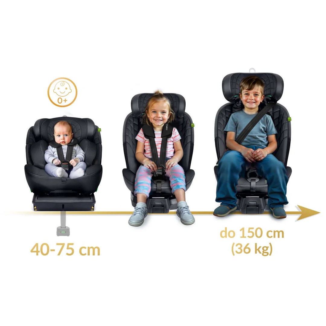 Autosjedalica Nukido Aero Line 0–36 kg, crna, ISOFIX_9