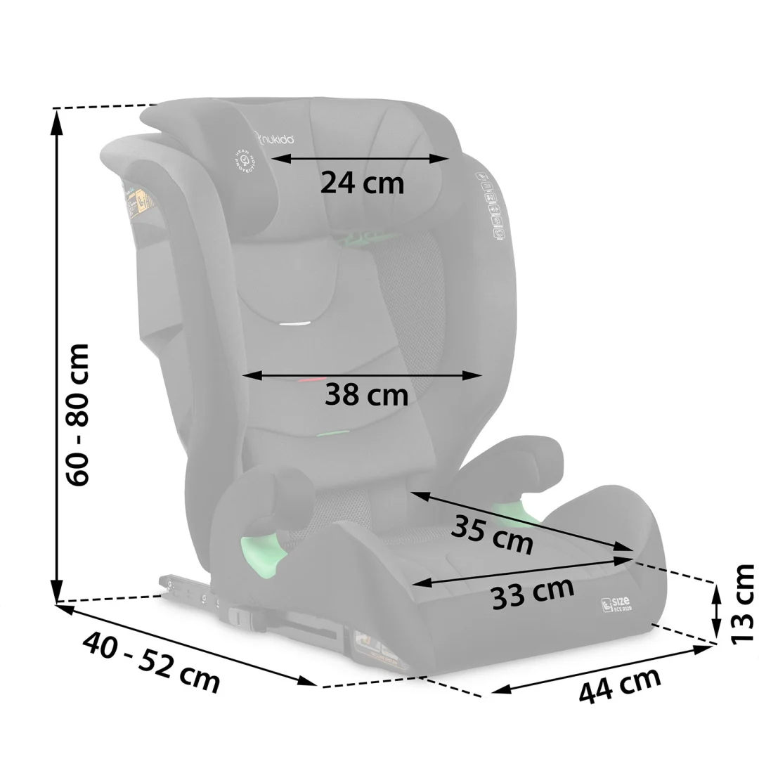 Autosjedalica Nukido Louis Soft 15–36 kg, crno/siva, ISOFIX_6