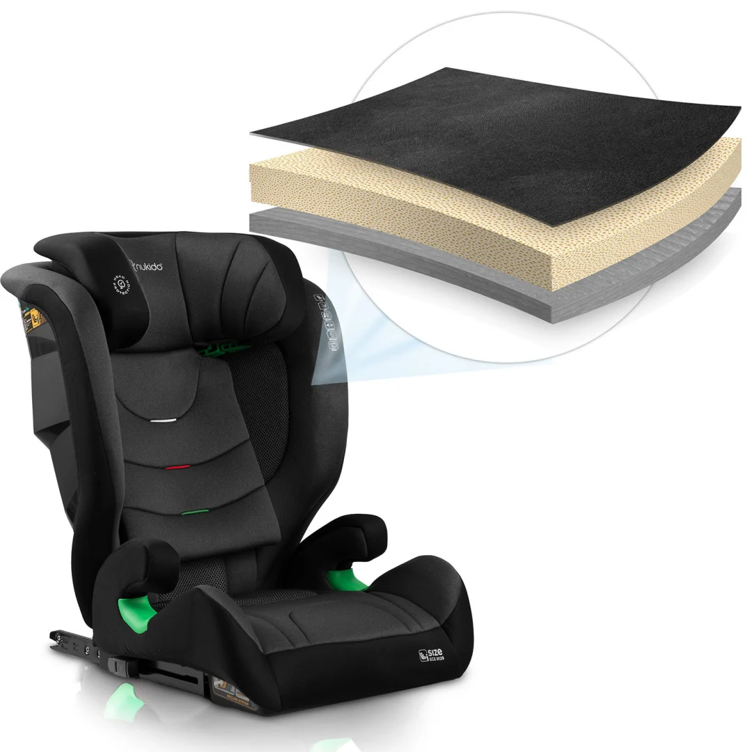 Autosjedalica Nukido Louis Soft 15–36 kg, crno/siva, ISOFIX_7