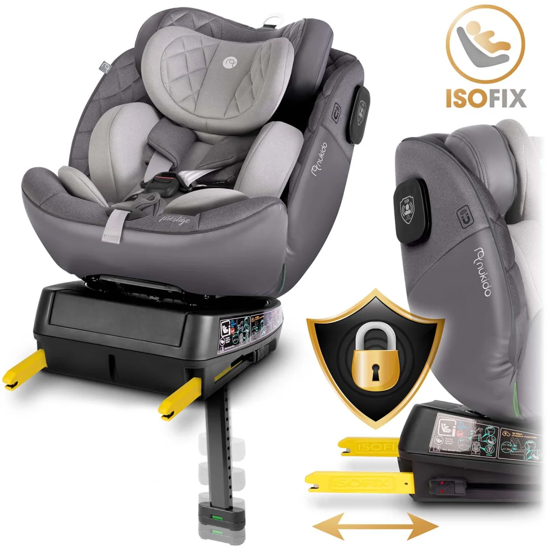 Autosjedalica Nukido Prestige Line 0–36 kg, siva, ISOFIX_13