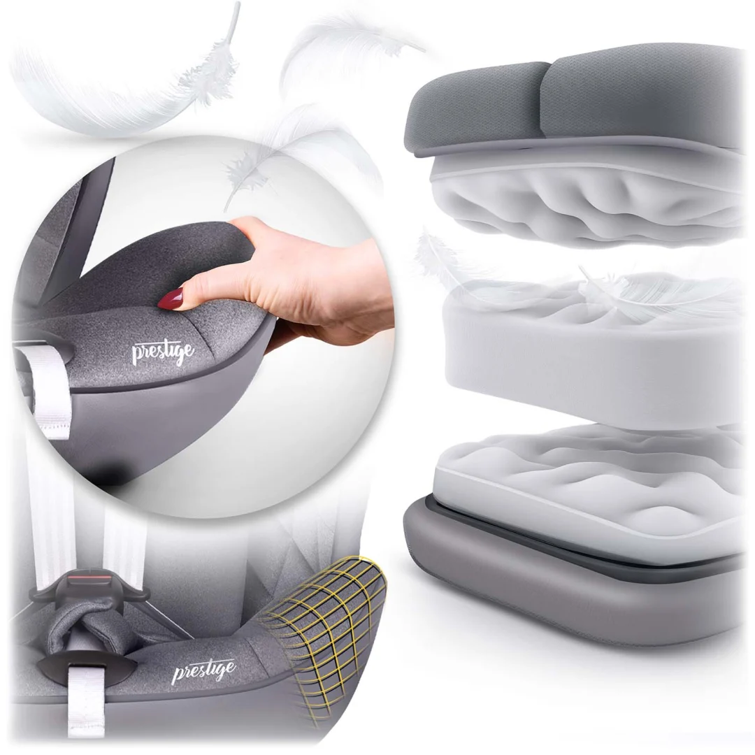 Autosjedalica Nukido Prestige Line 0–36 kg, siva, ISOFIX_5