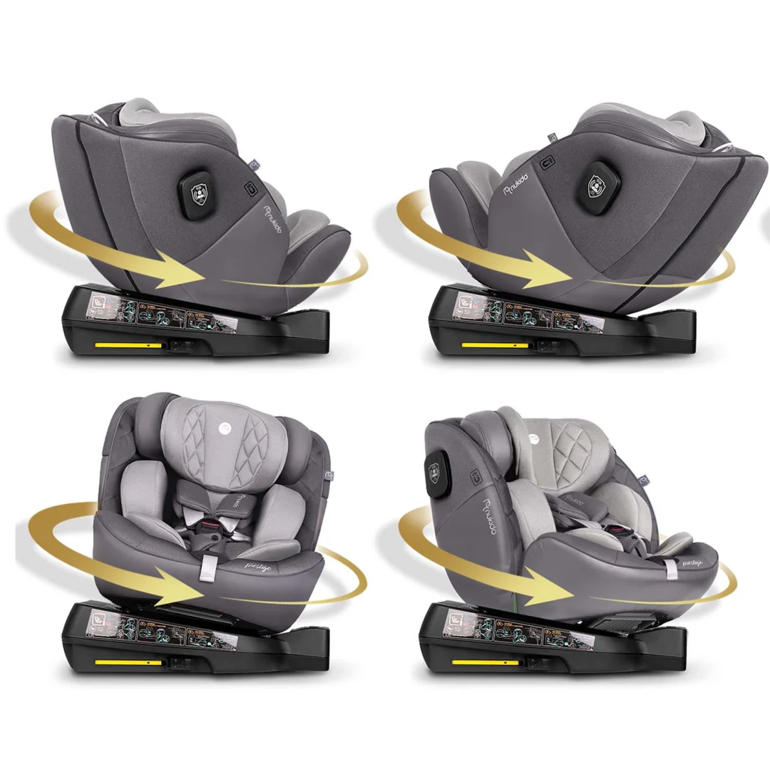 Autosjedalica Nukido Prestige Line 0–36 kg, siva, ISOFIX_6