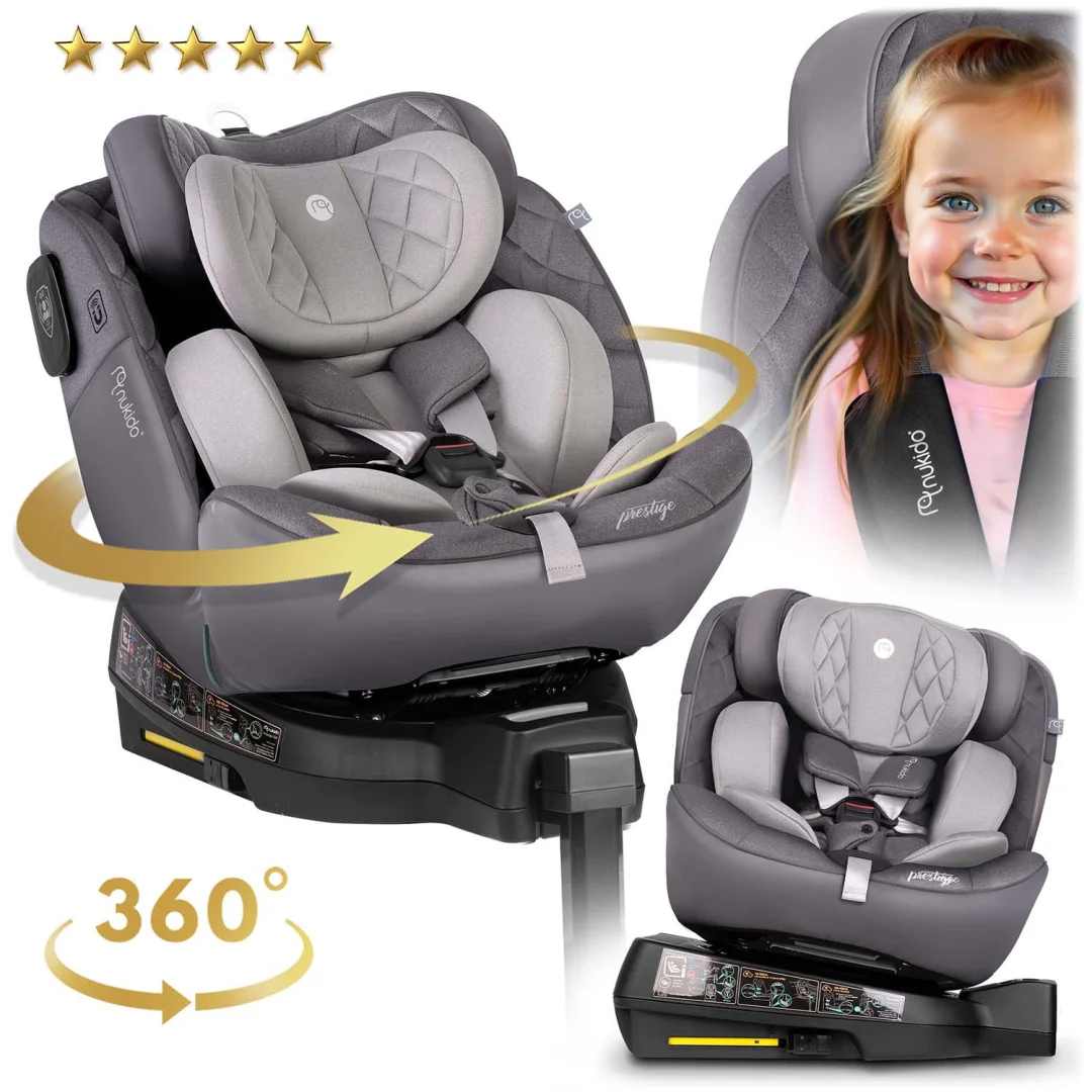 Autosjedalica Nukido Prestige Line 0–36 kg, siva, ISOFIX_8