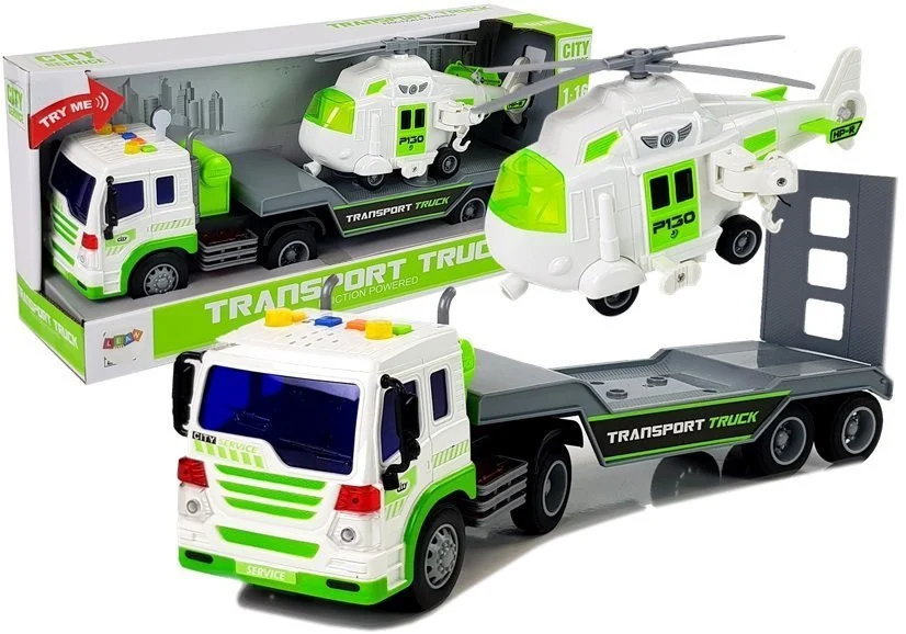 Autotransporter na baterije 1:16 s helikopterom_1