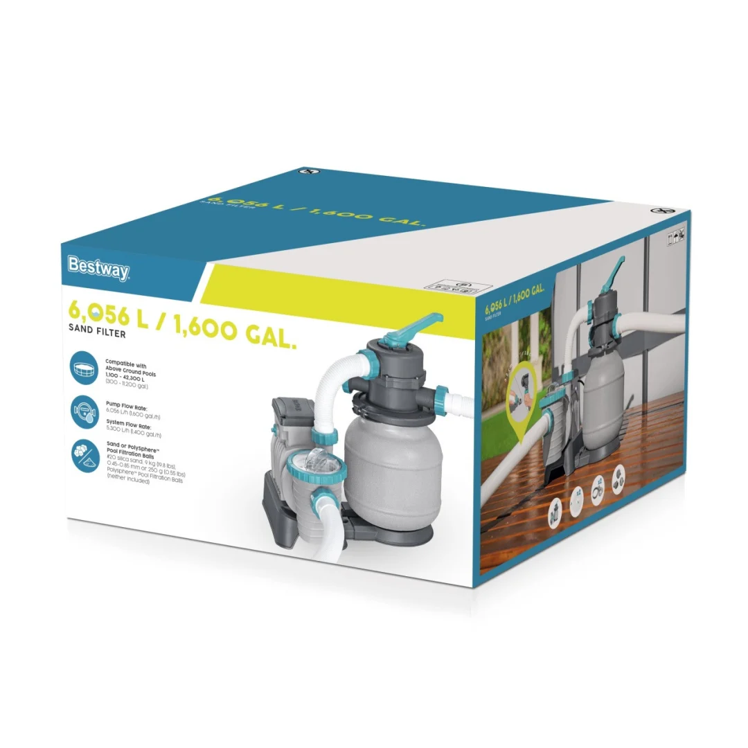 BESTWAY 5678 l/h pumpa za pješčani filter za bazene + priključci + crijeva_14