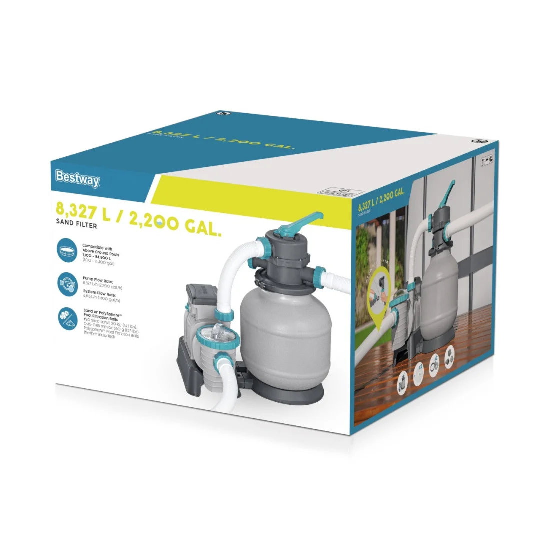 BESTWAY 8327 l/h pumpa za pješčani filter za bazene + priključci + crijeva_13