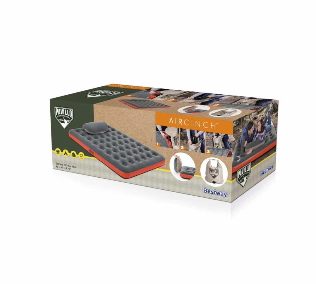 BESTWAY Roll & Relax napuhani madrac 203×152×22 cm_8