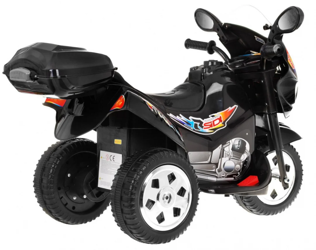BJX-088 Električni tricikl za najmlađe Crni + Zvuci + Svjetla, crna motor na akumulator_3