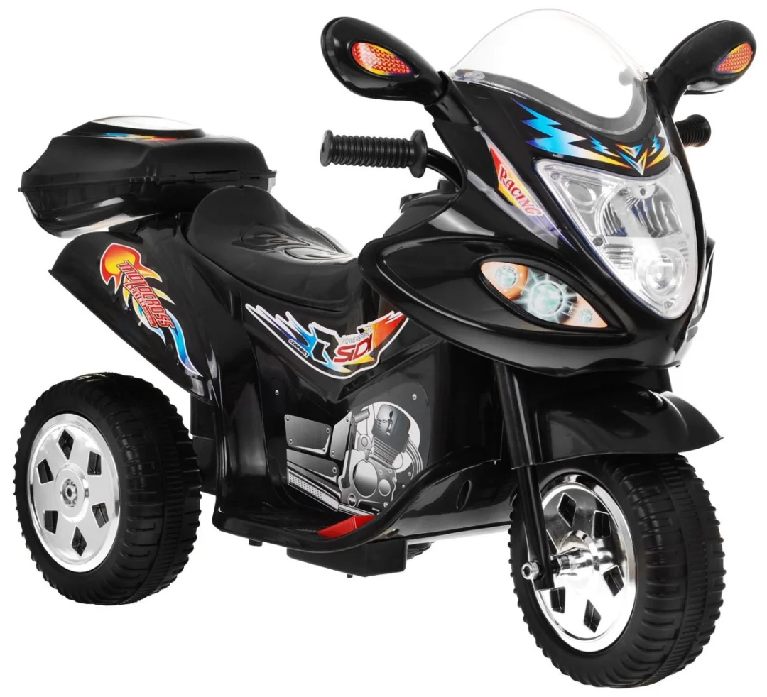 BJX-088 Električni tricikl za najmlađe Crni + Zvuci + Svjetla, crna motor na akumulator_4
