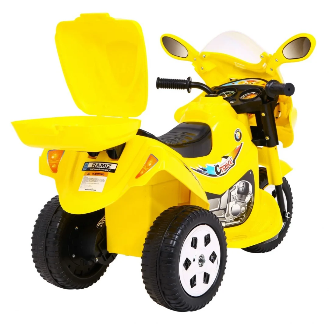 BJX-088 Električni tricikl za najmlađu djecu Žuti + Zvuci + Svjetla, žuta motor na akumulator_7