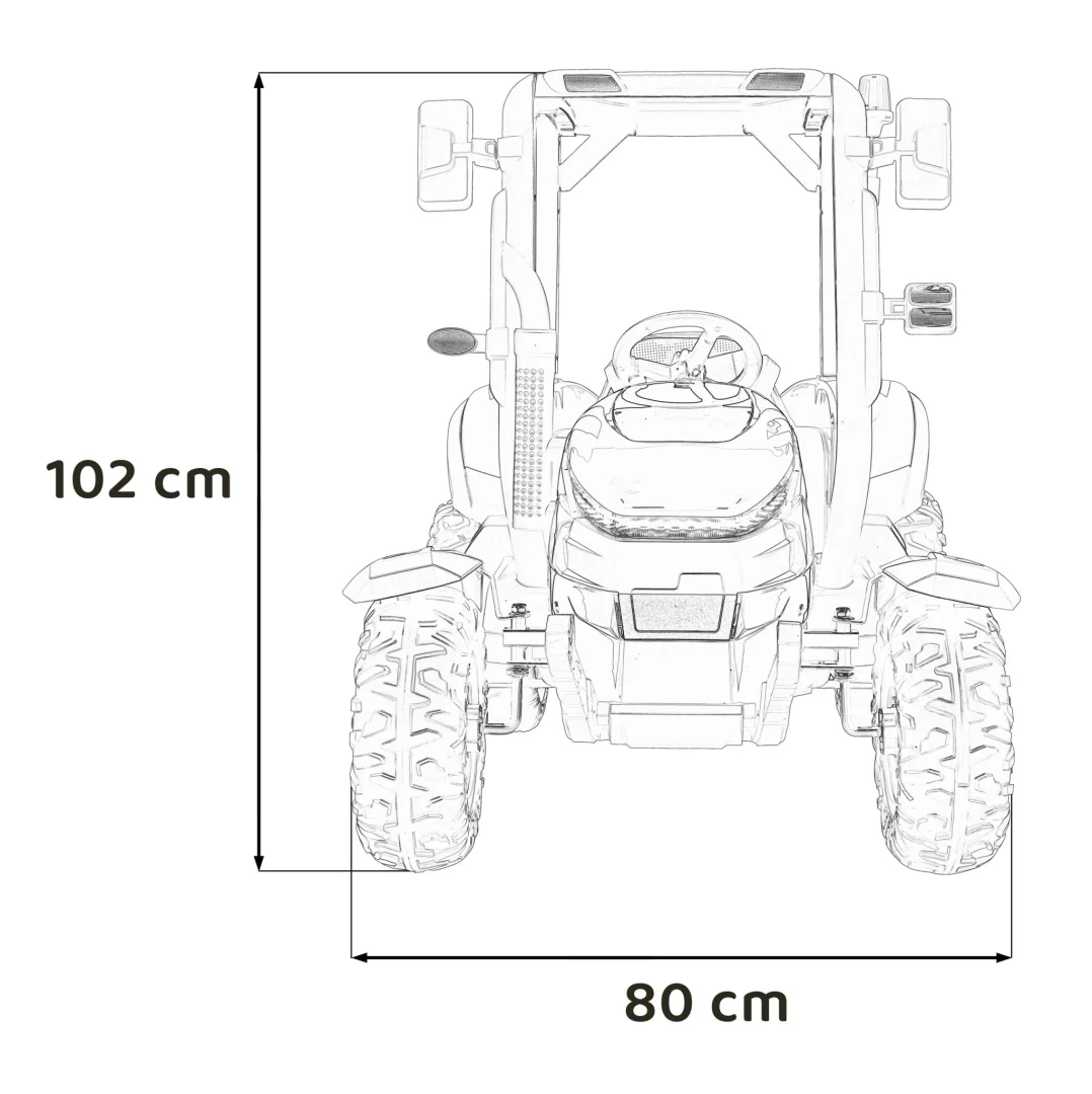 BLAST traktor s prikolicom crveni 24V_2