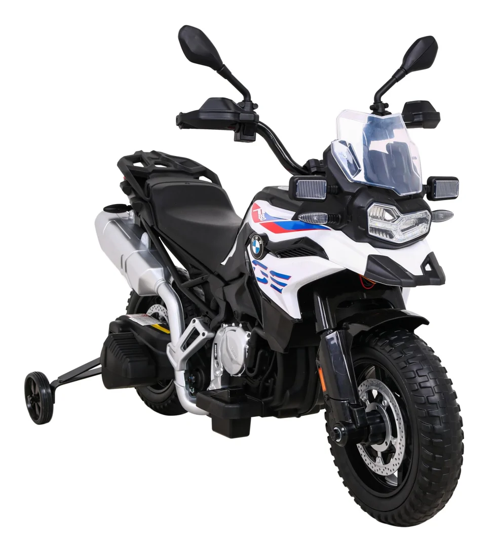 BMW F850 GS dječji motocikl na baterije bijeli + pomoćni kotači + audio LED + spori start, bijela motor na akumulator_10