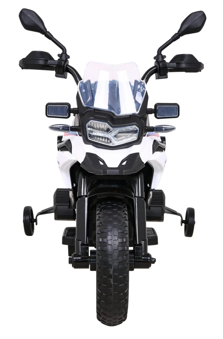 BMW F850 GS dječji motocikl na baterije bijeli + pomoćni kotači + audio LED + spori start, bijela motor na akumulator_3