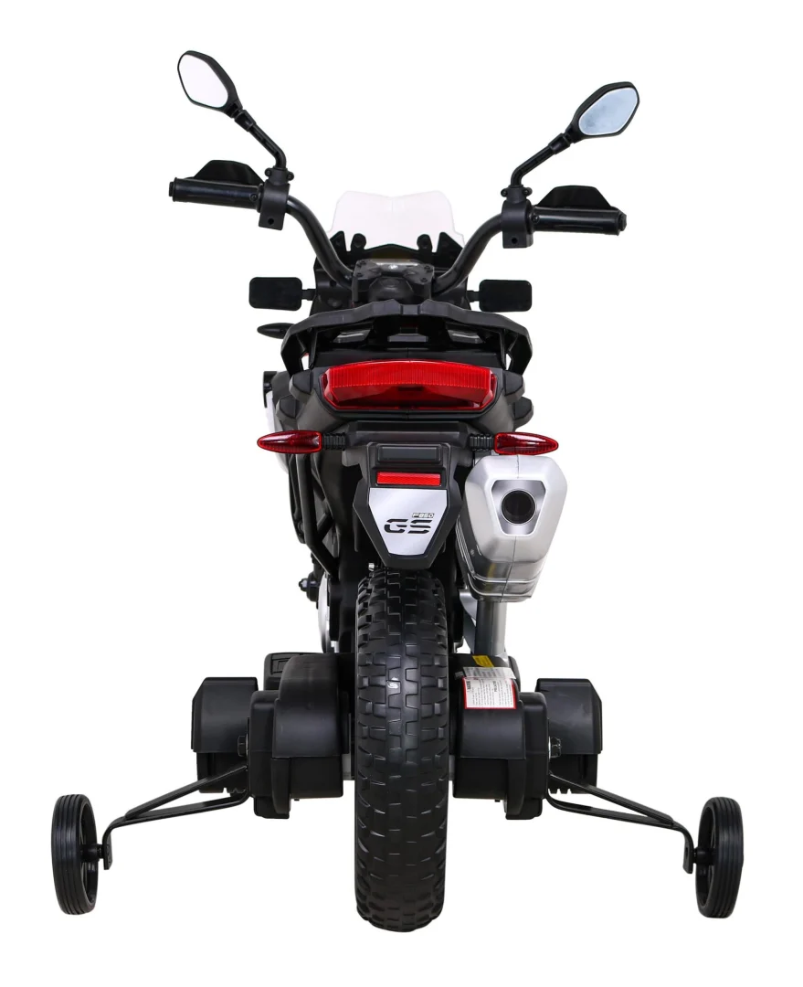 BMW F850 GS dječji motocikl na baterije bijeli + pomoćni kotači + audio LED + spori start, bijela motor na akumulator_8