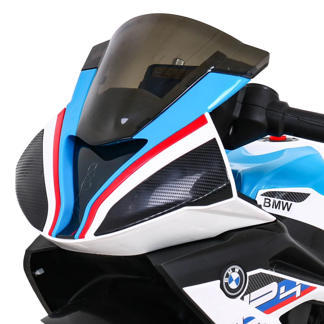 BMW HP4 Dječji motocikl na baterije, bijeli + 3 kotača + LED + MP3 USB + eko koža, bijela motor na akumulator_10