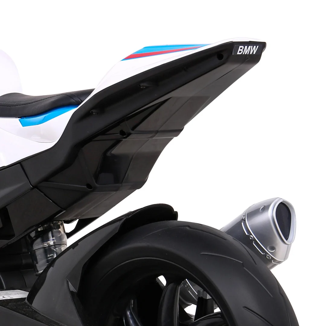 BMW HP4 dječji motocikl na baterije, bijeli + pomoćni kotači + spori start + EVA + MP3 LED, bijela motor na akumulator_14